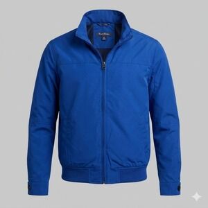 Brooks Brothers Boys XL Blue Full Zip Bomber Harrington Jacket EUC